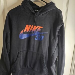 Nike Black and Blue Men's Sweater